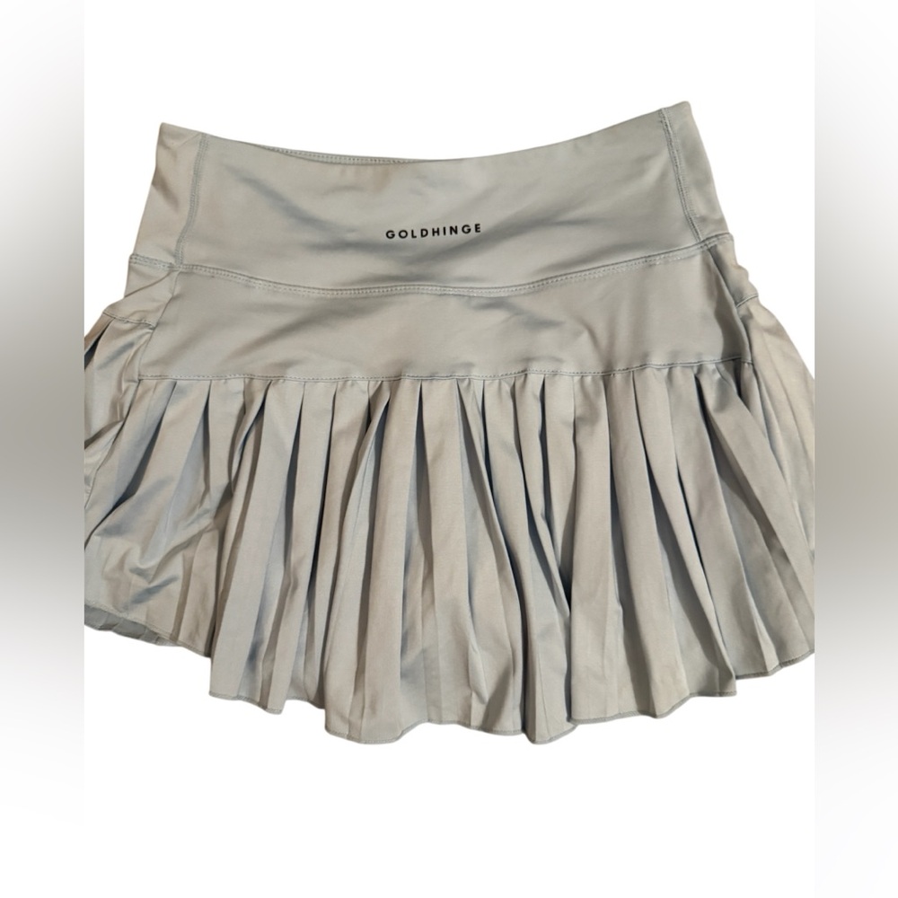 Goldhinge Pleated Tennis Skirt in baby blue